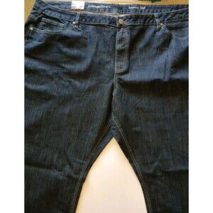 Avenue Denim Dark Wash Bootcut 32A Womens Plus Size Blue Jeans NEW